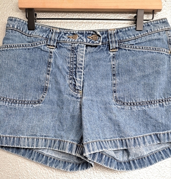 Halogen Double Button Denim Shorts  Size 10 - Picture 1 of 3